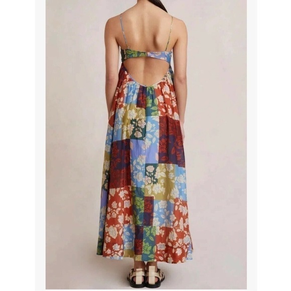 Bec & Bridge SZ 8 NWT Woodstock Patchwork Boho Cutout Cotton/Silk Maxi Dress - Picture 3 of 15